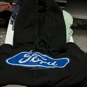 Ford Black Hoodie with Blue Emblem